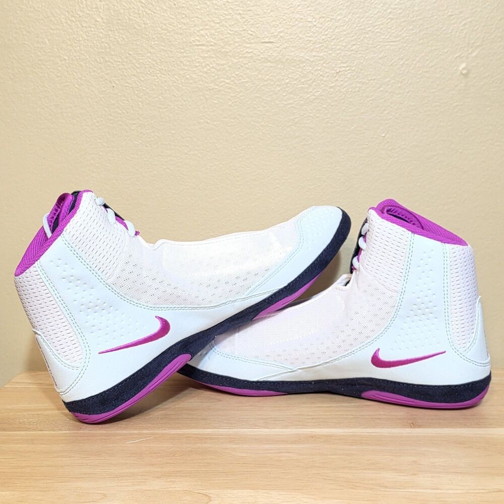 Nike Inflict 4 White Hyper Violet Wrestling Shoes HM9674-103 Men's Size 9.5 - Picture 4 of 7